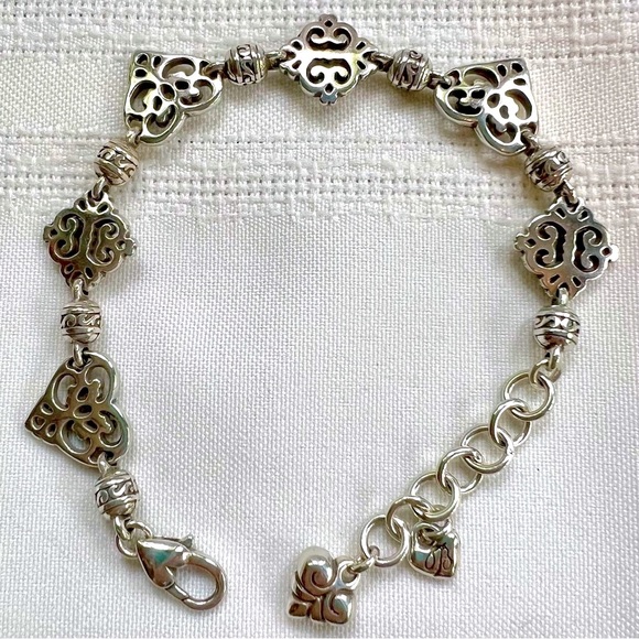 Brighton Geneva Heart Bracelet Silver Retired‎ EUC Bundle & Save - Picture 1 of 6